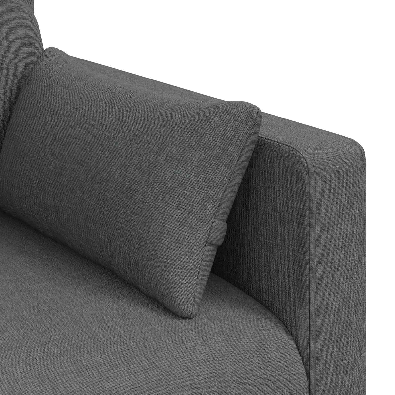 Καναπές Σκούρο Γκρι 198 x 78 x 80 εκ ύφασμα - Pakobazaar