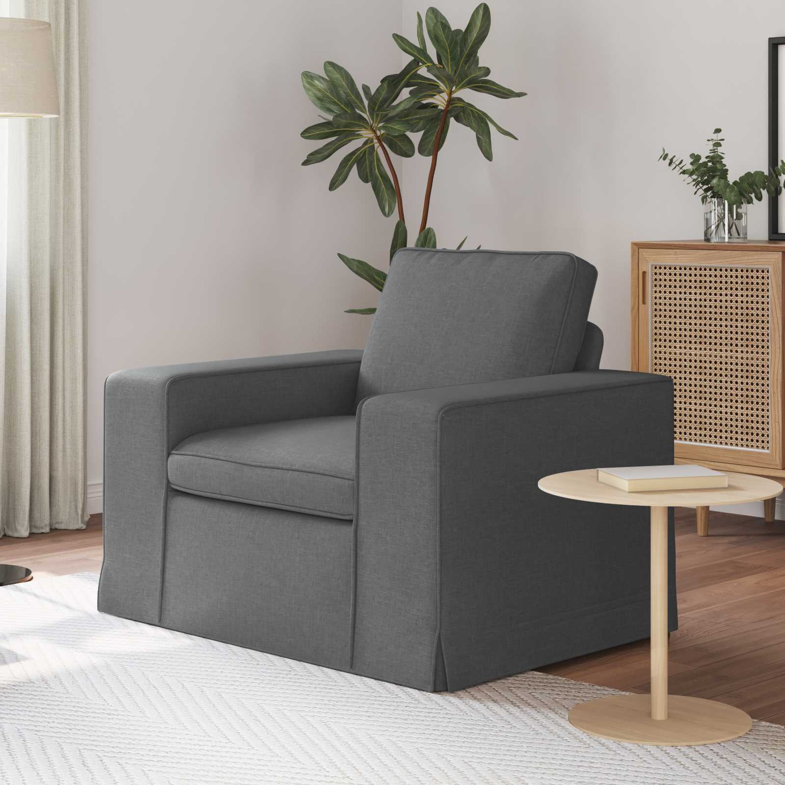 Καναπές Σκούρο Γκρι 103 x 80 x 82 εκ ύφασμα - Pakobazaar