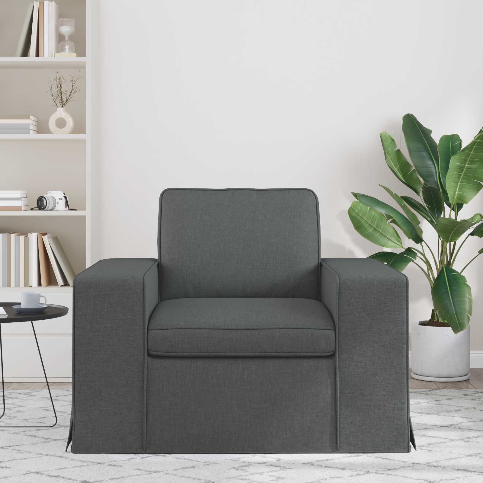 Καναπές Σκούρο Γκρι 103 x 80 x 82 εκ ύφασμα - Pakobazaar