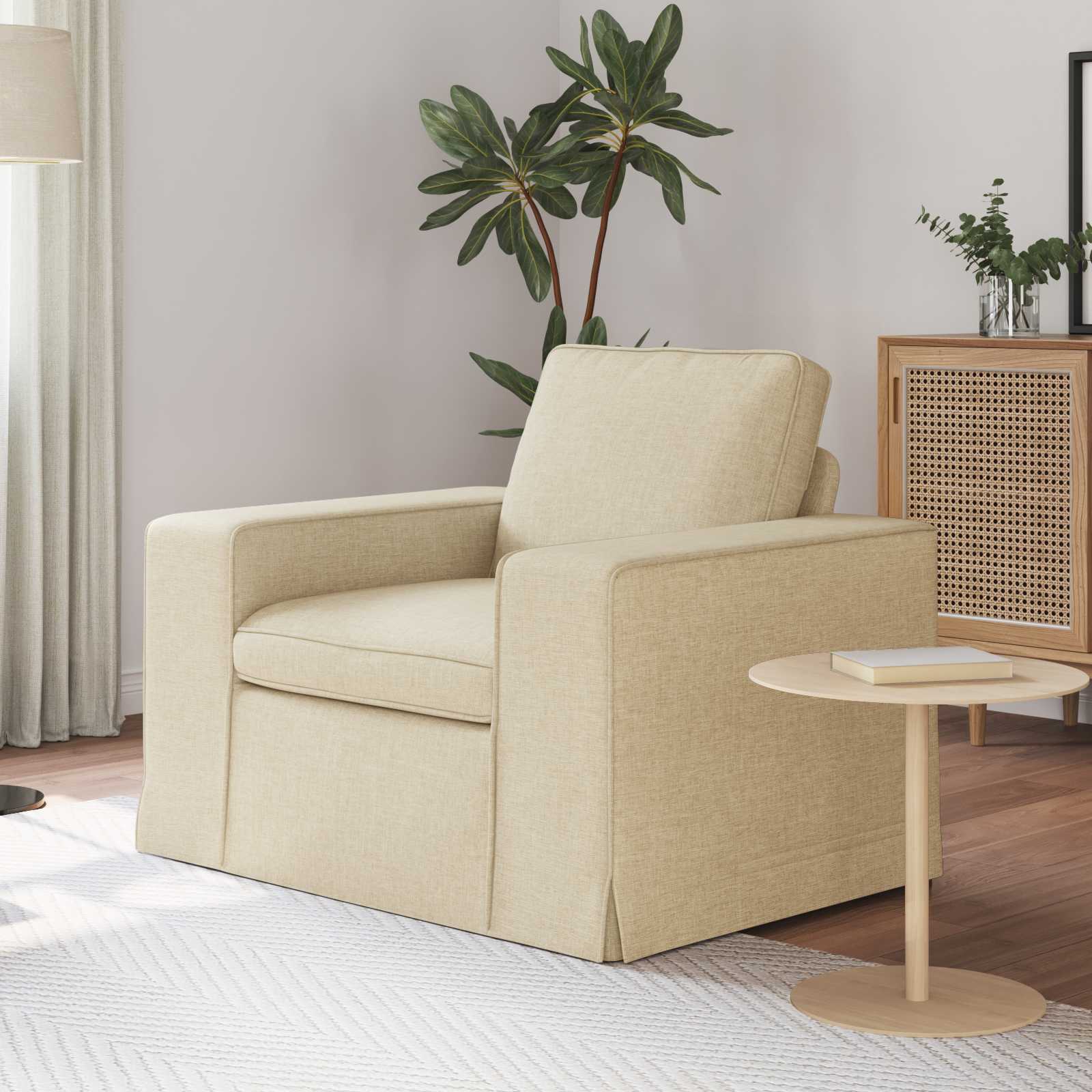 Καναπές Κρεμ 103 x 80 x 82 εκ ύφασμα - Pakobazaar