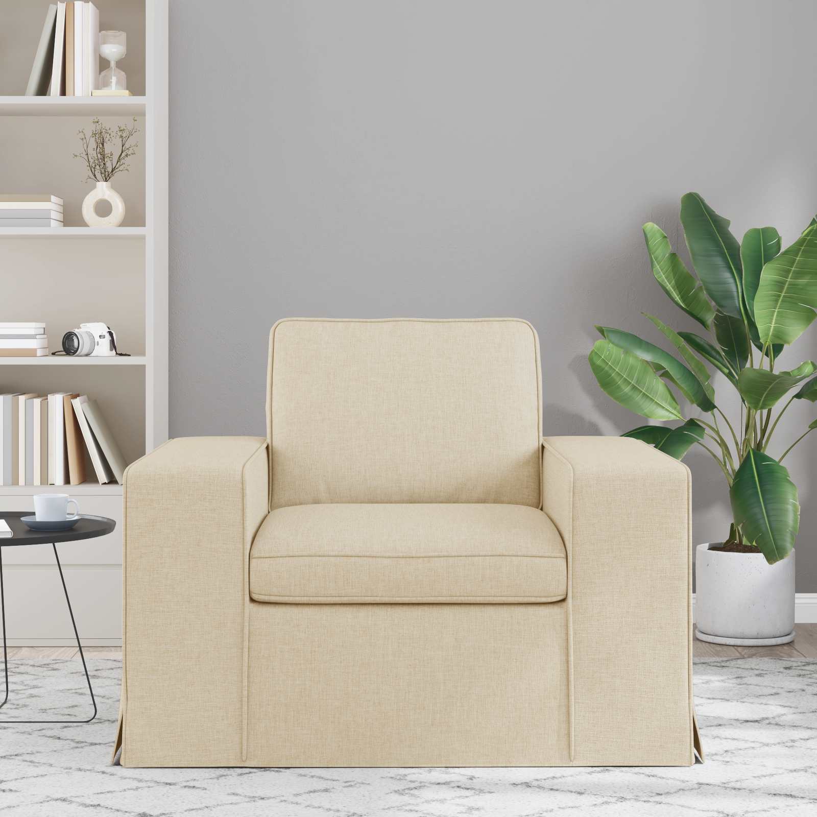 Καναπές Κρεμ 103 x 80 x 82 εκ ύφασμα - Pakobazaar
