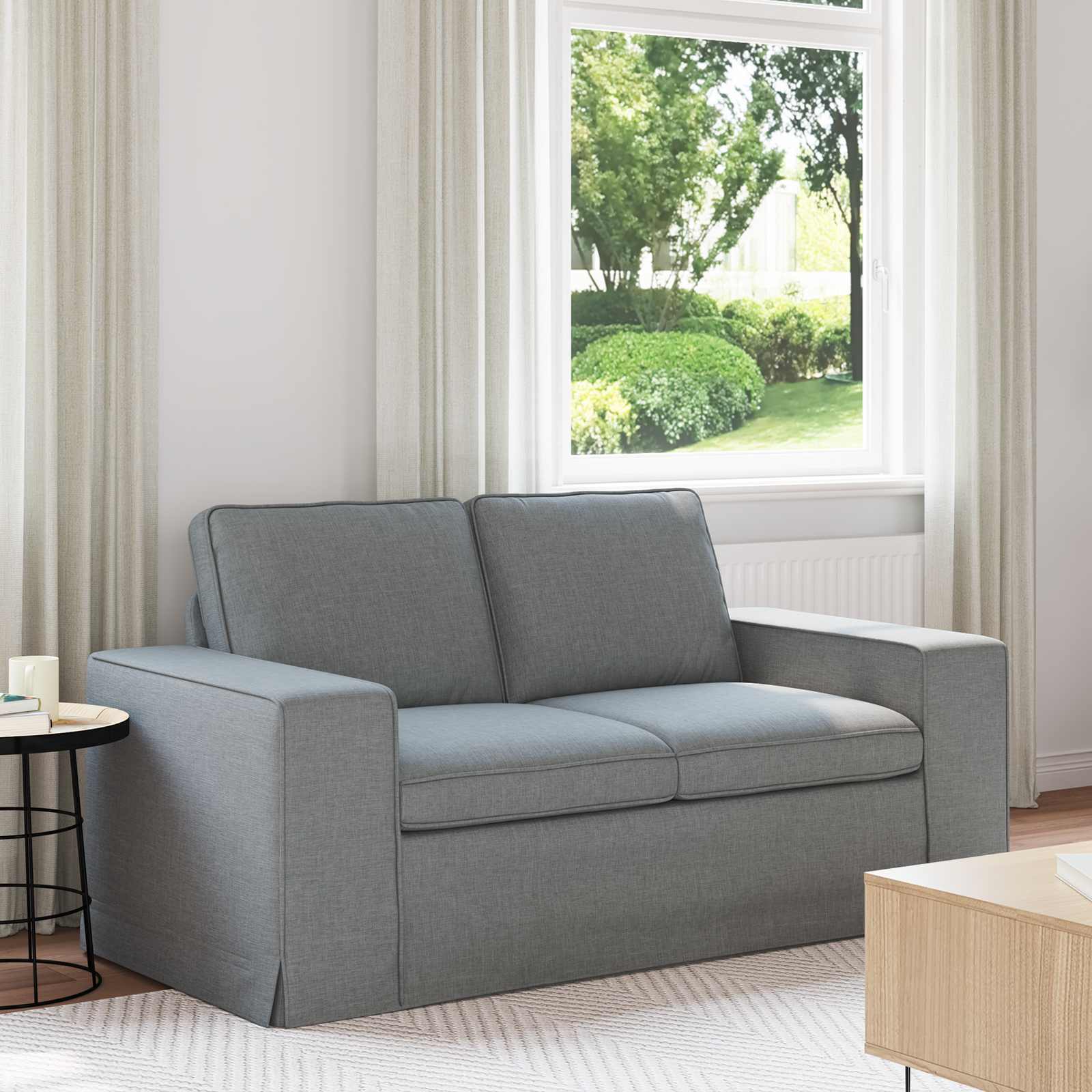 Καναπές Ανοιχτό γκρι 162 x 80 x 82 εκ ύφασμα - Pakobazaar