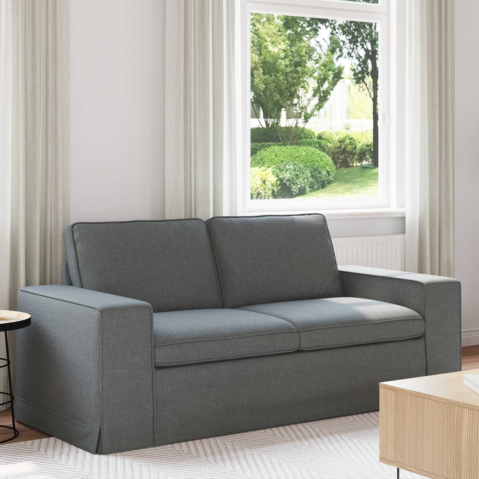 Καναπές Σκούρο Γκρι 182 x 80 x 82 εκ ύφασμα - Pakobazaar