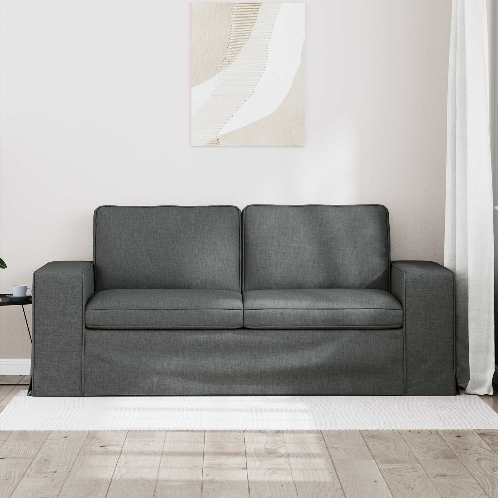 Καναπές Σκούρο Γκρι 182 x 80 x 82 εκ ύφασμα - Pakobazaar