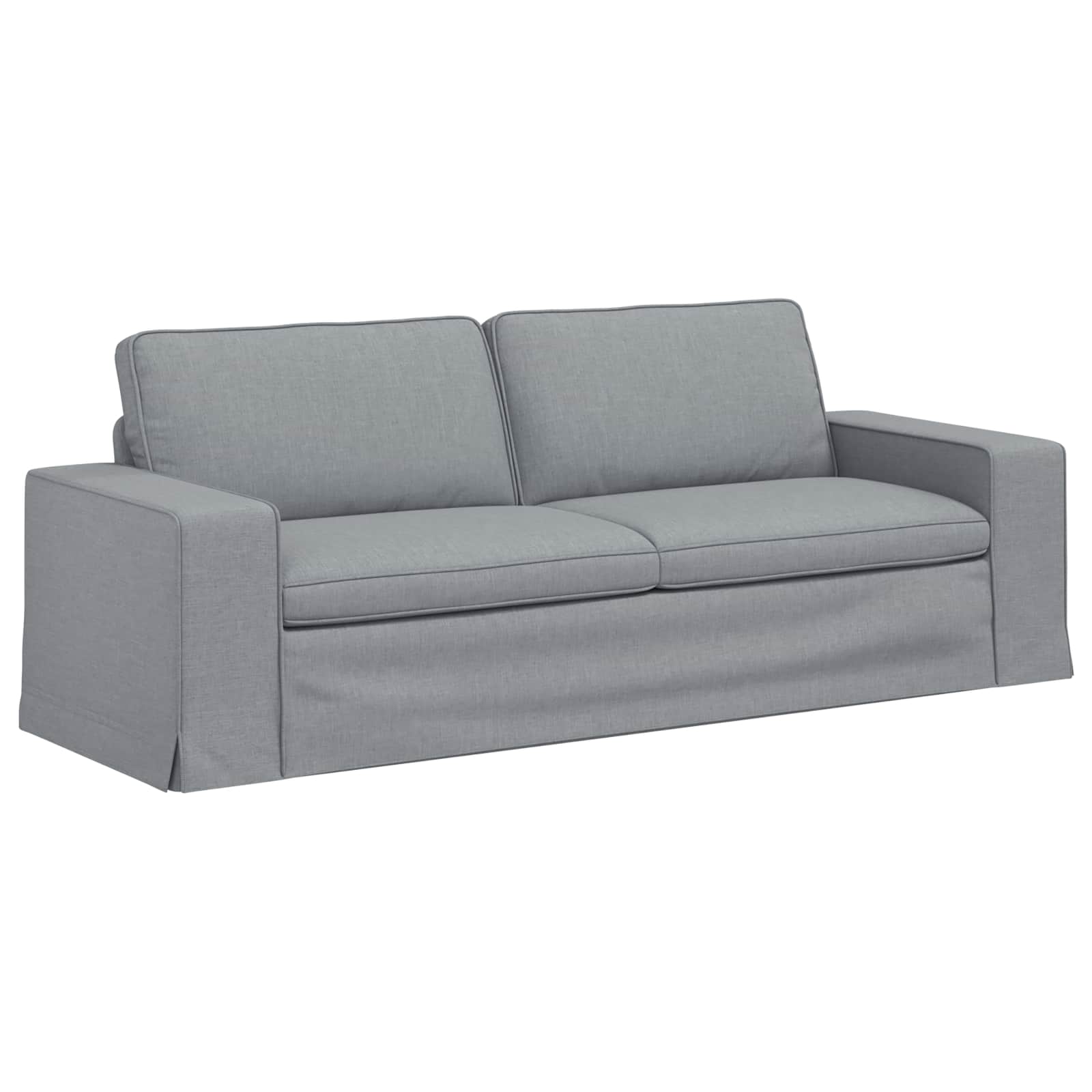 Καναπές Ανοιχτό γκρι 222 x 80 x 82 εκ ύφασμα - Pakobazaar