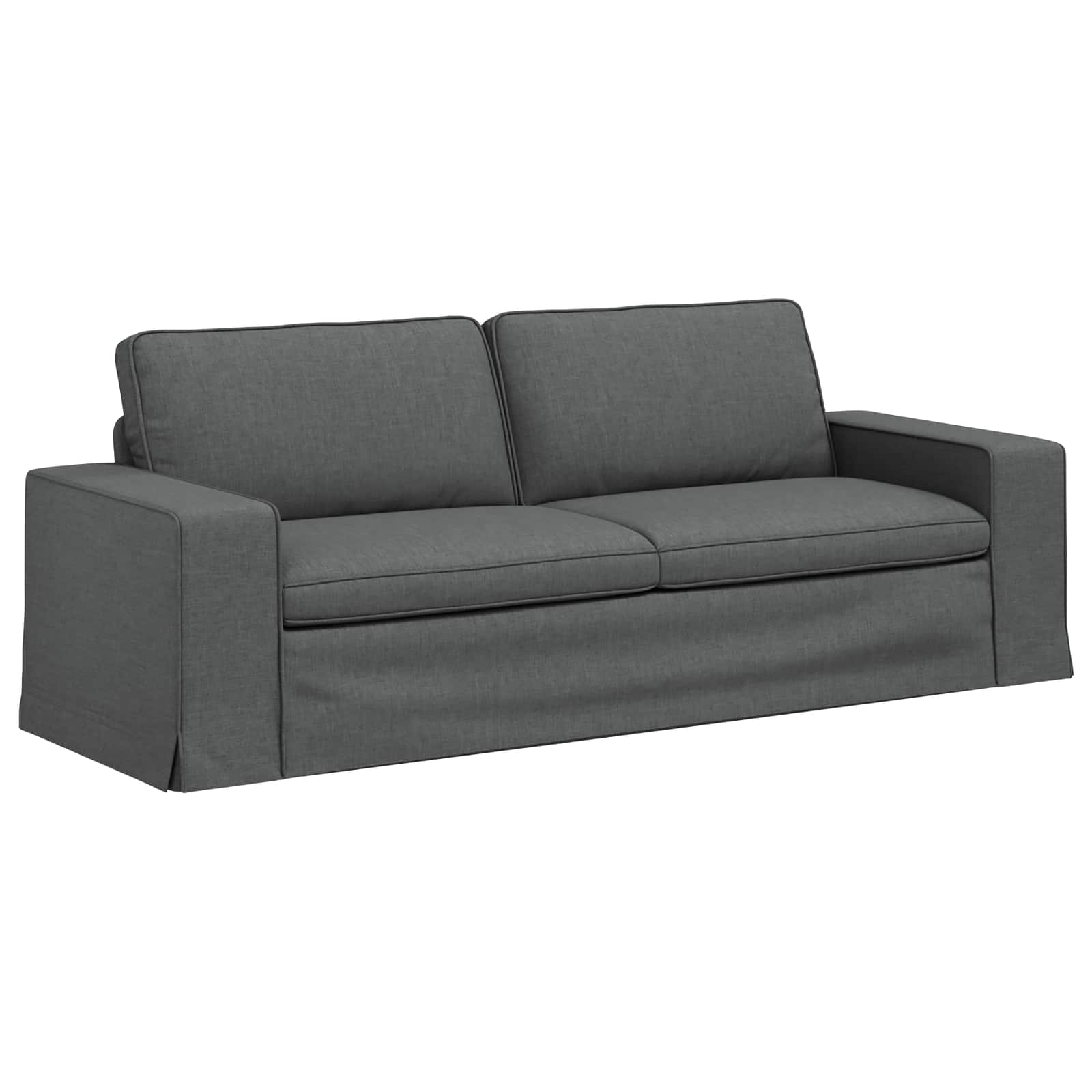 Καναπές Σκούρο Γκρι 222 x 80 x 82 εκ ύφασμα - Pakobazaar