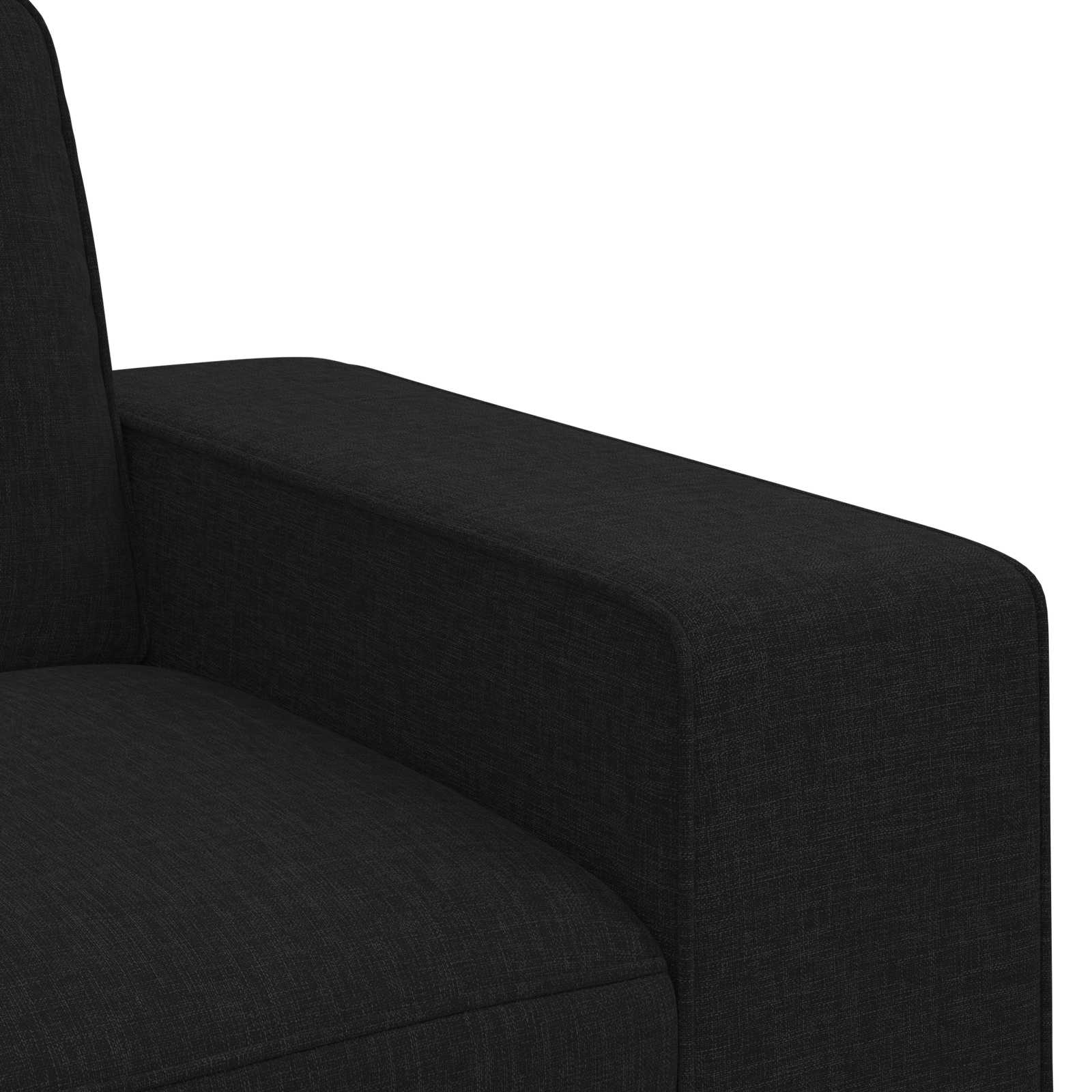 Καναπές Μαύρο 222 x 80 x 82 εκ ύφασμα - Pakobazaar