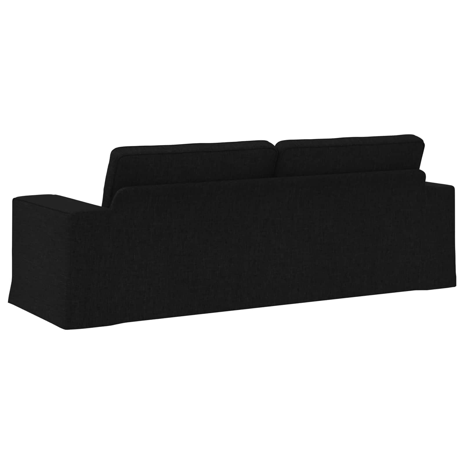 Καναπές Μαύρο 222 x 80 x 82 εκ ύφασμα - Pakobazaar