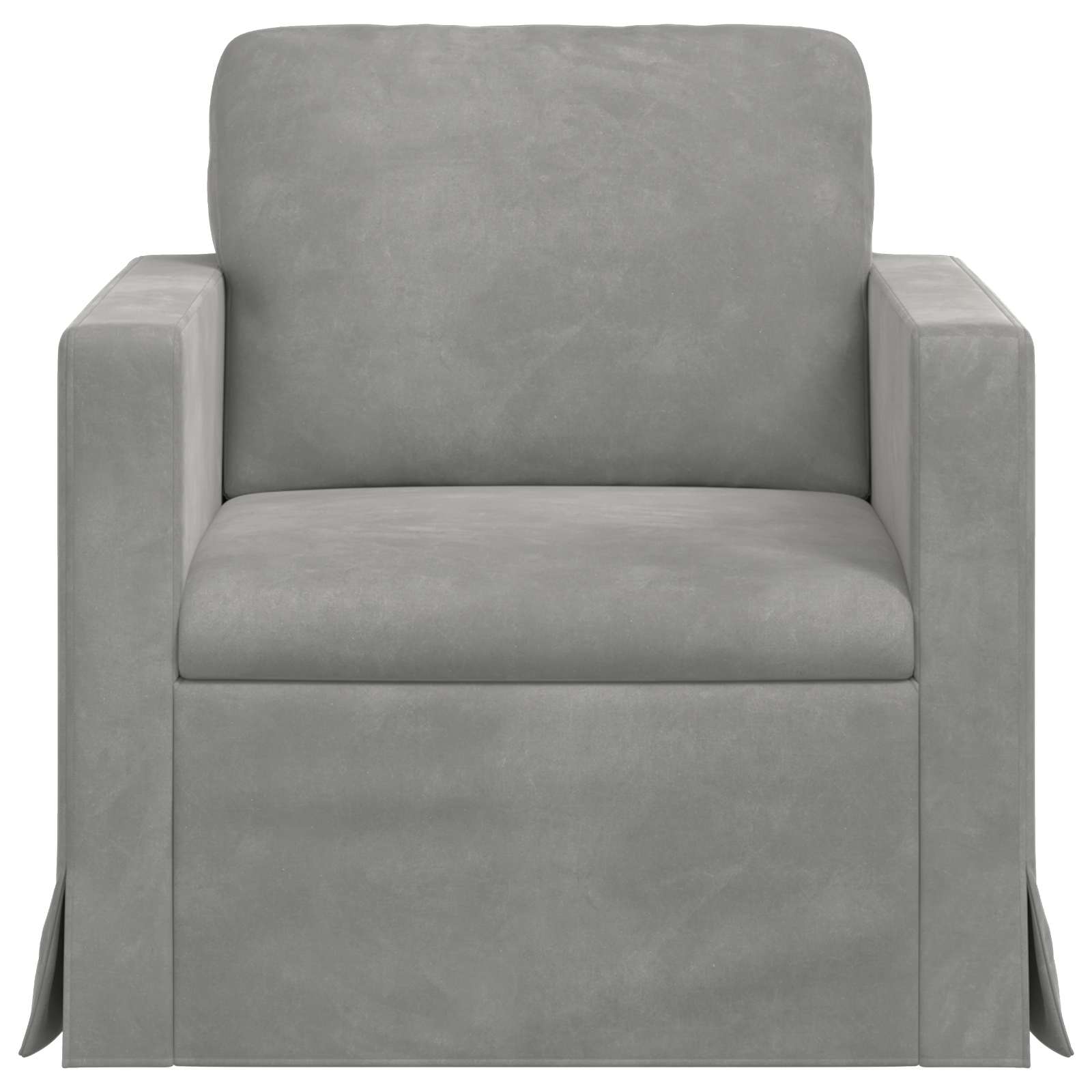 Καναπές Ανοιχτό γκρι 78 x 78 x 80 εκ. Βελούδο - Pakobazaar