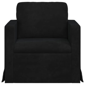 Καναπές Μαύρο 78 x 78 x 80 εκ. Βελούδο - Pakobazaar
