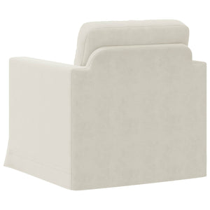 Καναπές Κρεμ 78 x 78 x 80 εκ. Βελούδο - Pakobazaar