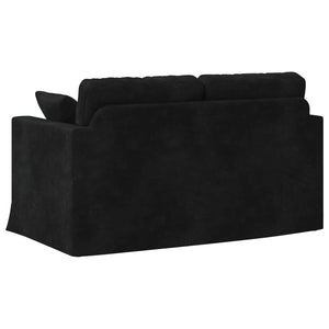 Καναπές Μαύρο 138 x 78 x 80 εκ Βελούδο - Pakobazaar