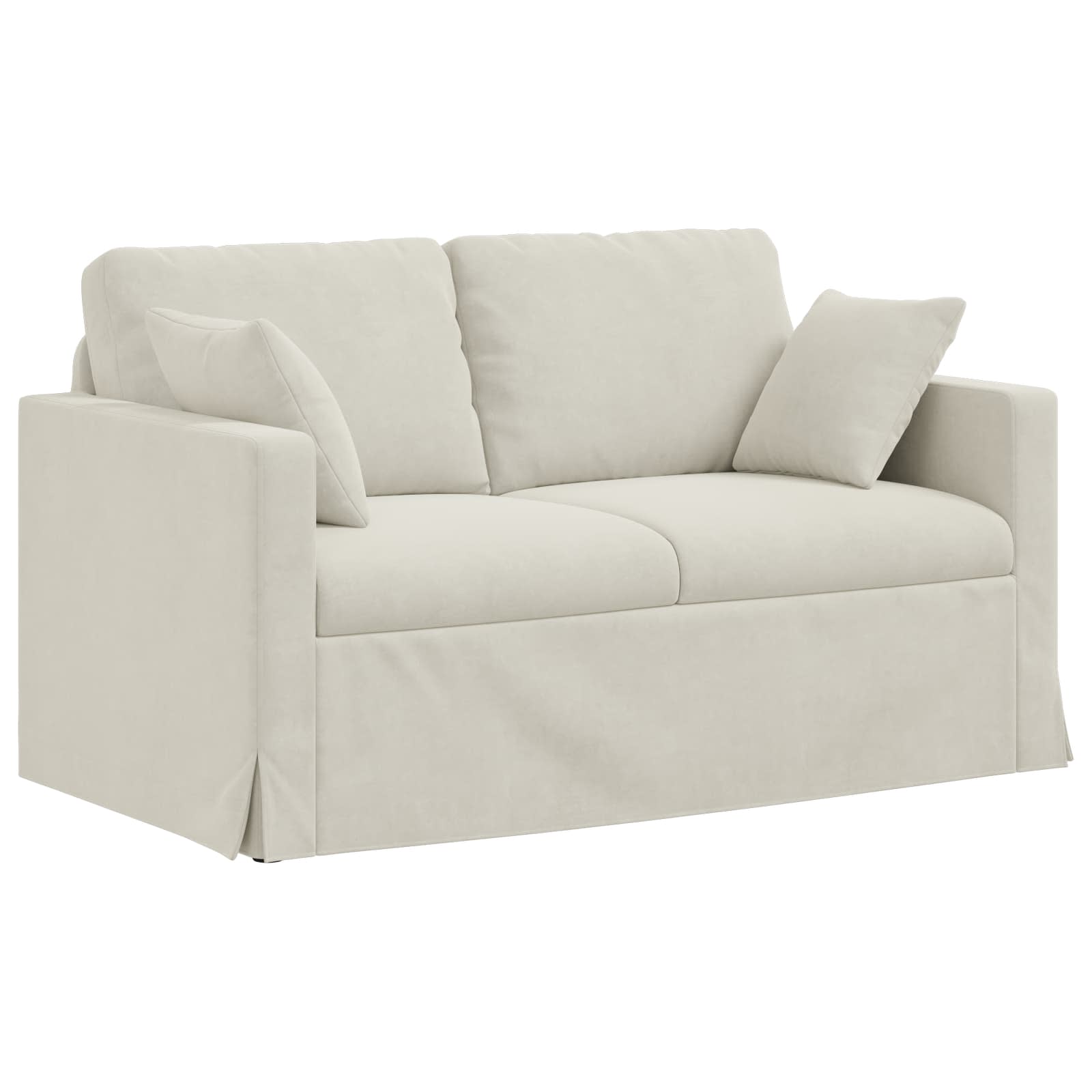 Καναπές Κρεμ 138 x 78 x 80 εκ Βελούδο - Pakobazaar