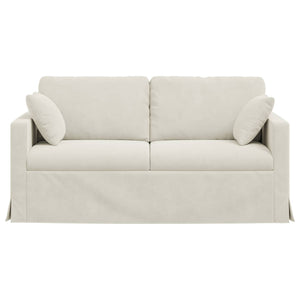 Καναπές Κρεμ 158 x 78 x 80 εκ Βελούδο - Pakobazaar