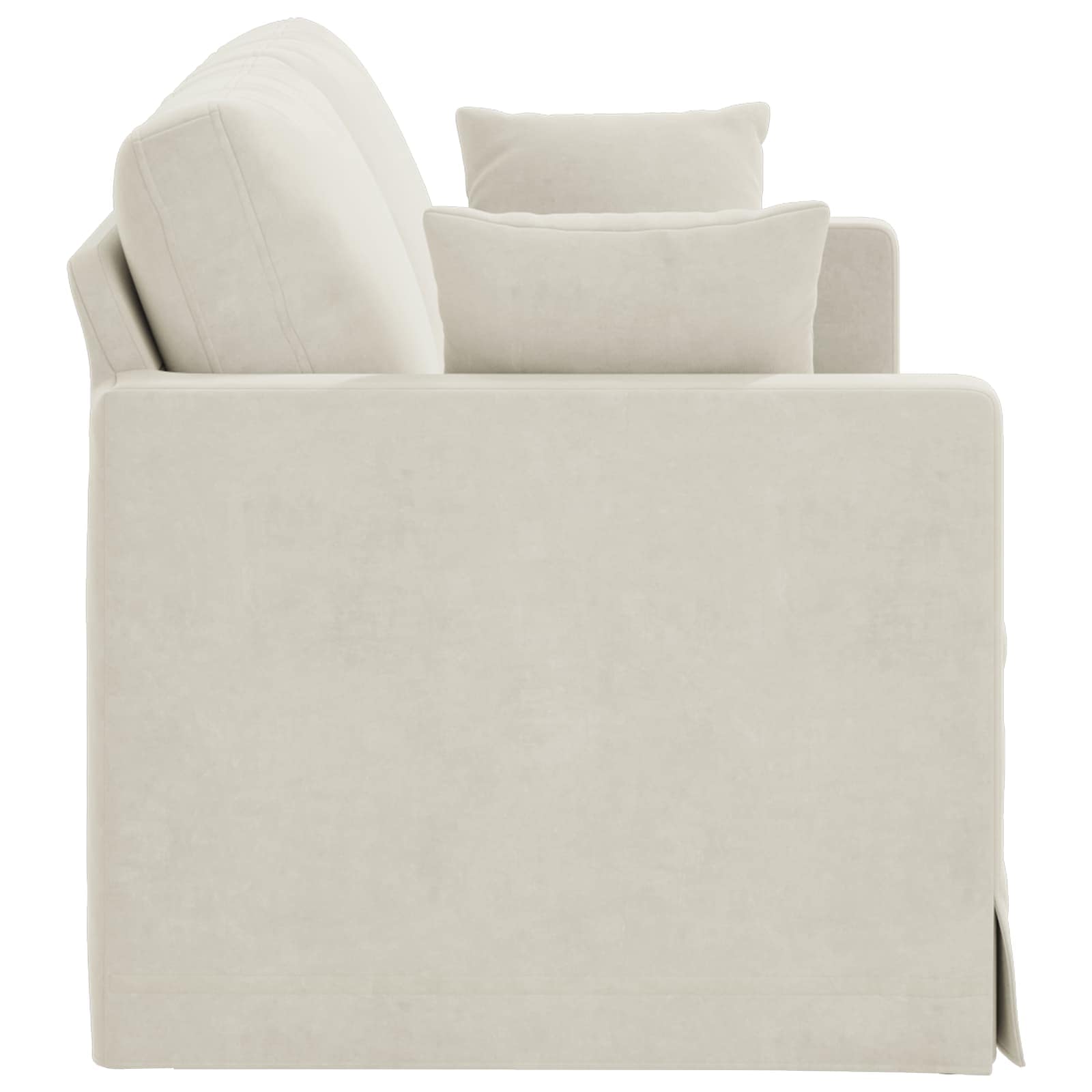 Καναπές Κρεμ 158 x 78 x 80 εκ Βελούδο - Pakobazaar