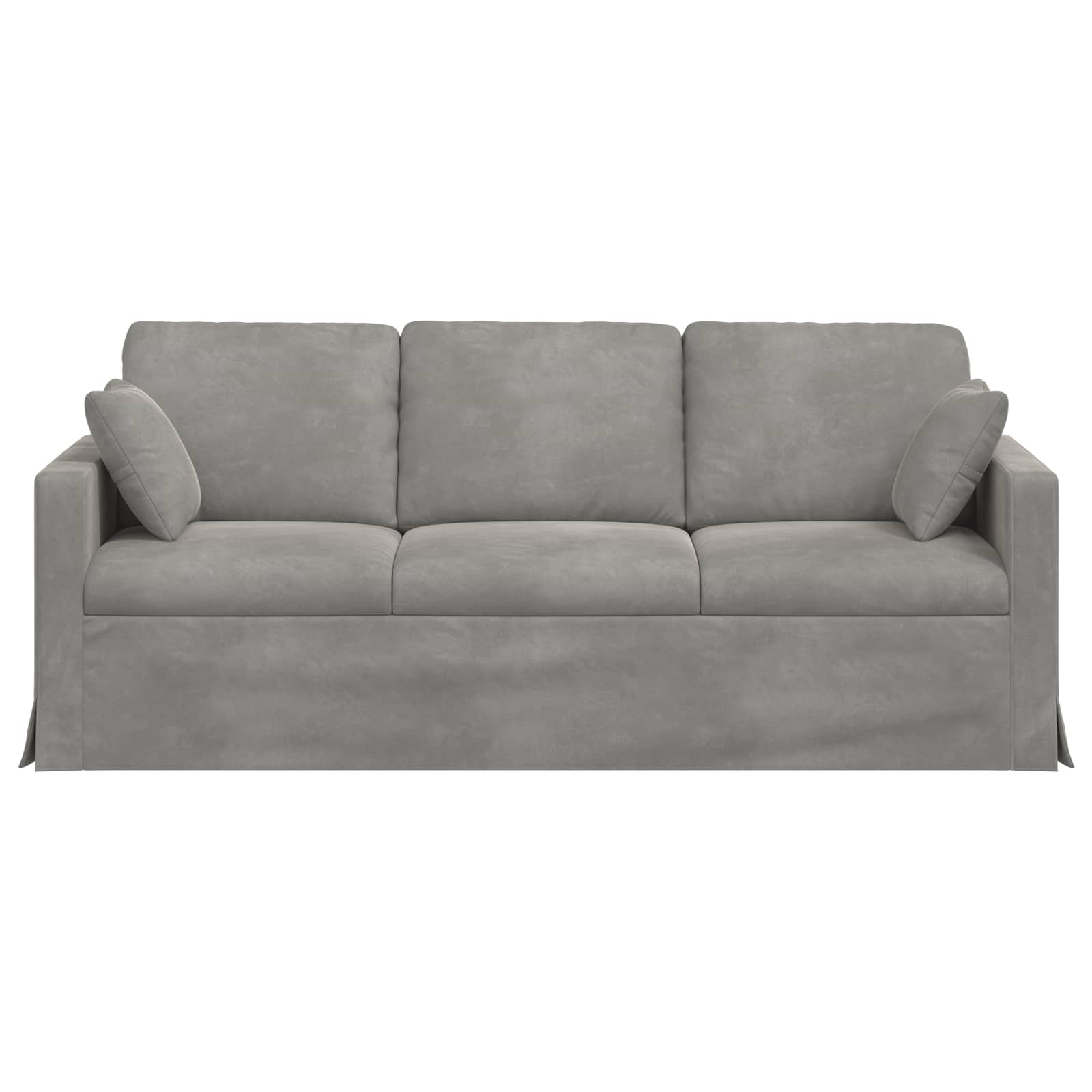 Καναπές Ανοιχτό γκρι 198 x 78 x 80 εκ Βελούδο - Pakobazaar