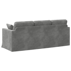 Καναπές Σκούρο Γκρι 198 x 78 x 80 εκ Βελούδο - Pakobazaar