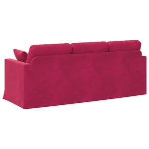 Καναπές Κόκκινο 198 x 78 x 80 εκ Βελούδο - Pakobazaar