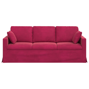Καναπές Κόκκινο 198 x 78 x 80 εκ Βελούδο - Pakobazaar