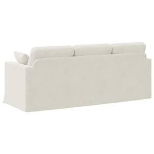 Καναπές Κρεμ 198 x 78 x 80 εκ Βελούδο - Pakobazaar