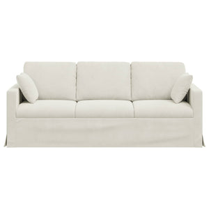 Καναπές Κρεμ 198 x 78 x 80 εκ Βελούδο - Pakobazaar