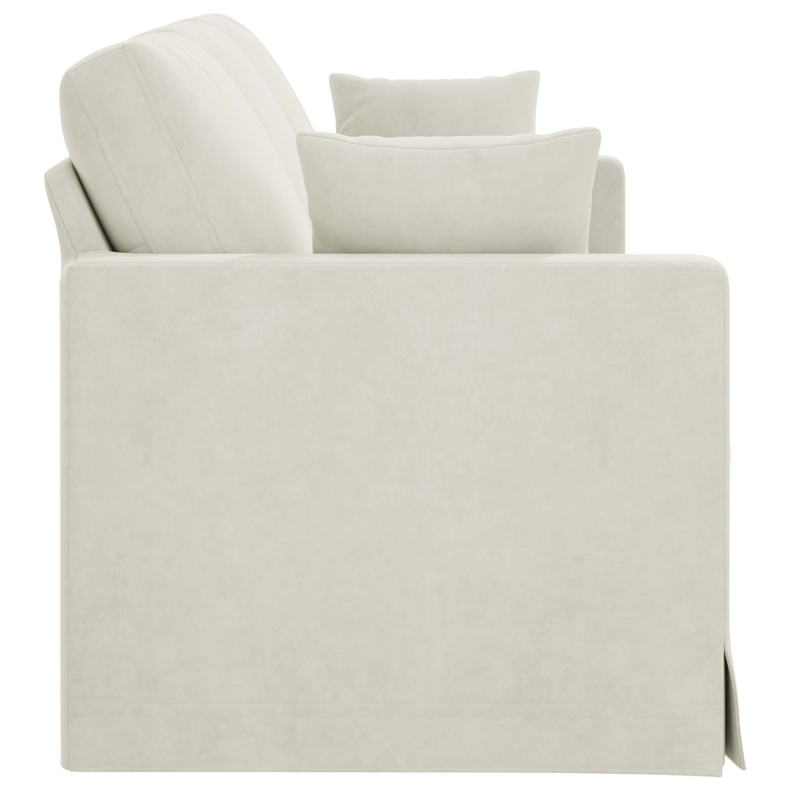 Καναπές Κρεμ 198 x 78 x 80 εκ Βελούδο - Pakobazaar