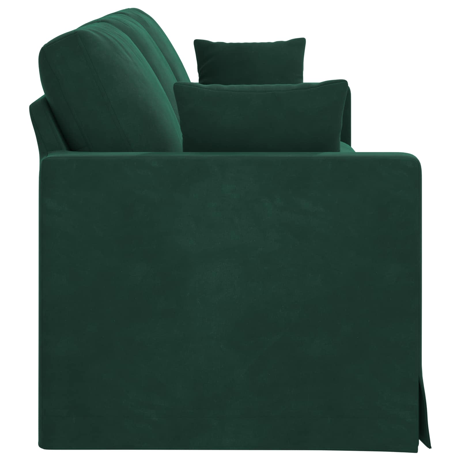 Καναπές Σκούρο Πράσινο 228 x 78 x 80 εκ Βελούδο - Pakobazaar