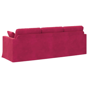 Καναπές Κόκκινο 228 x 78 x 80 εκ Βελούδο - Pakobazaar
