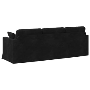 Καναπές Μαύρο 228 x 78 x 80 εκ Βελούδο