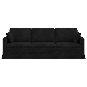 Καναπές Μαύρο 228 x 78 x 80 εκ Βελούδο