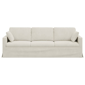 Καναπές Κρεμ 228 x 78 x 80 εκ Βελούδο - Pakobazaar