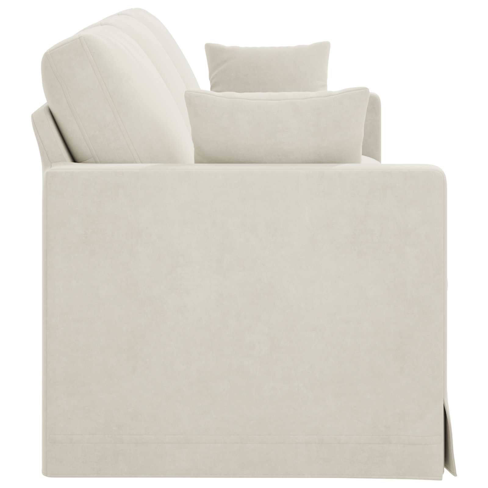 Καναπές Κρεμ 228 x 78 x 80 εκ Βελούδο - Pakobazaar