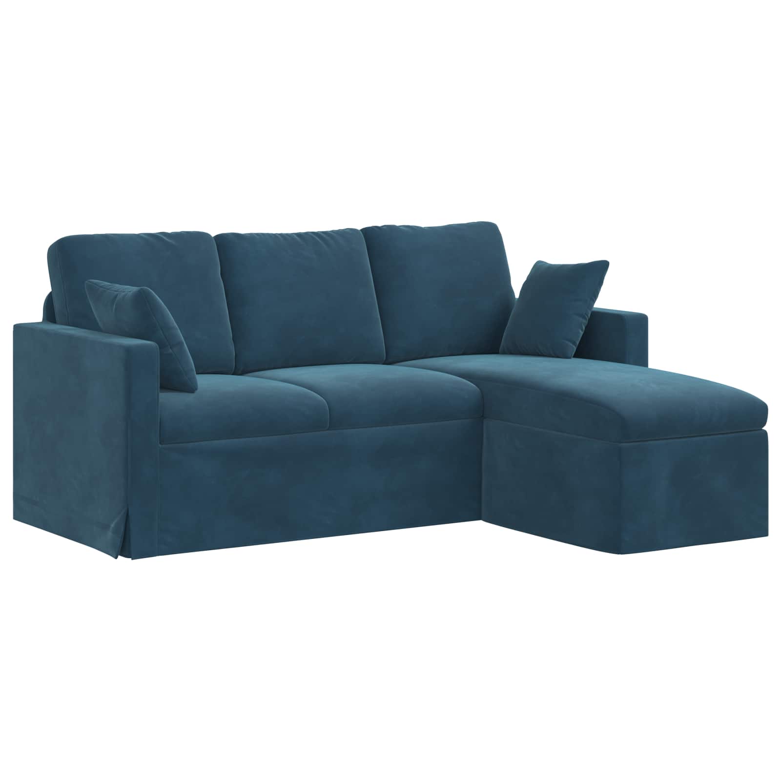 Καναπές Μπλε 178 x 134 x 80 εκ Βελούδο
