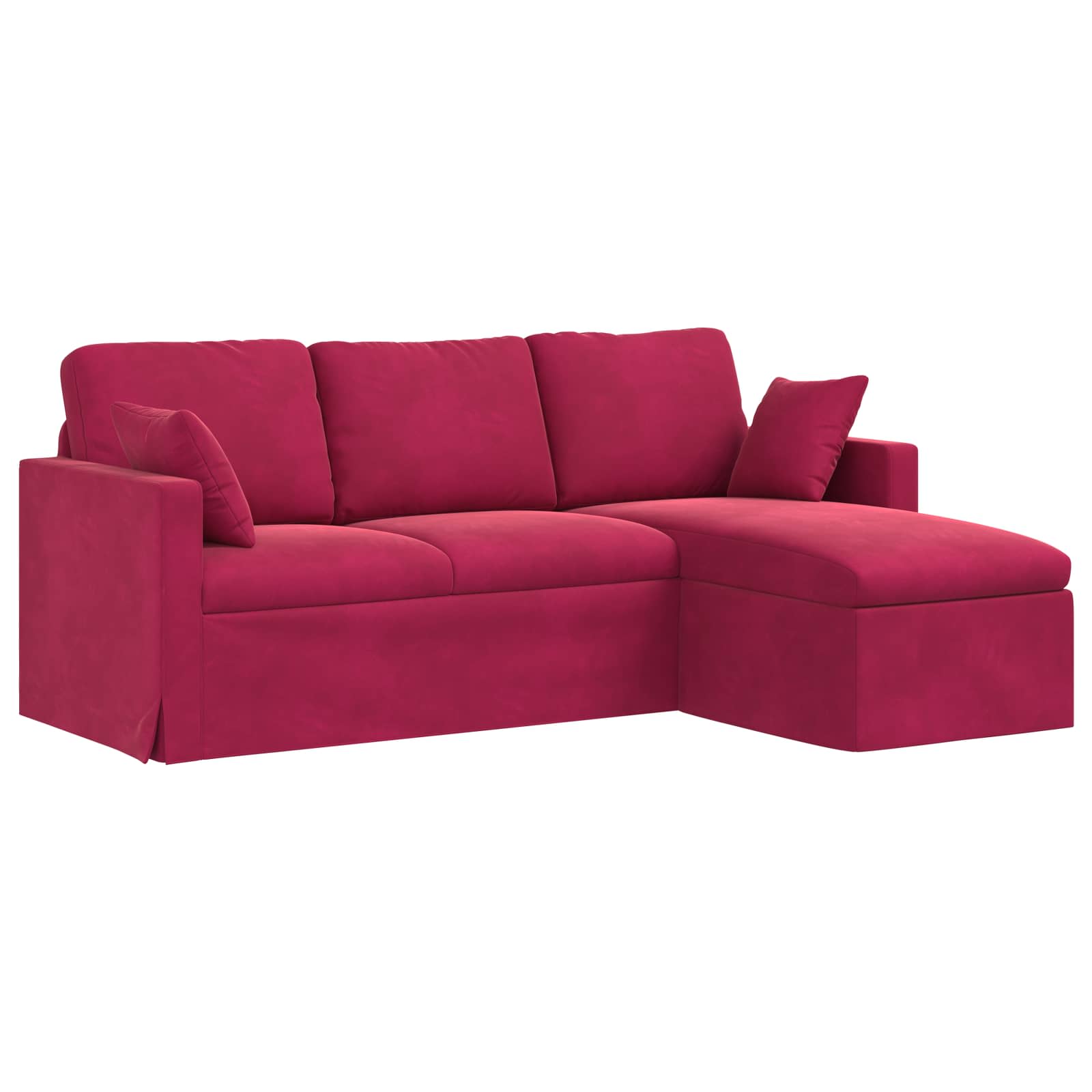 Καναπές Κόκκινο 198 x 134 x 80 εκ Βελούδο - Pakobazaar