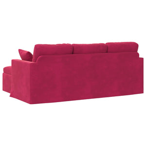 Καναπές Κόκκινο 198 x 134 x 80 εκ Βελούδο - Pakobazaar