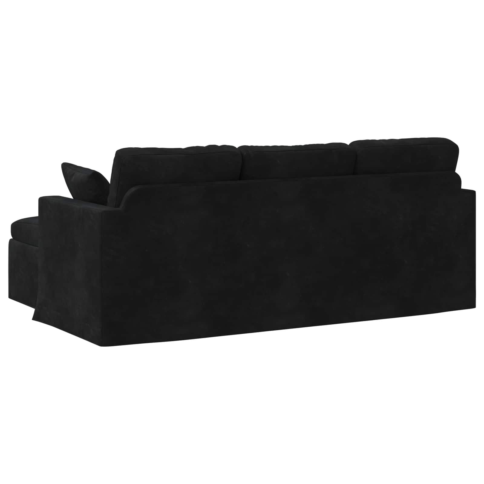 Καναπές Μαύρο 198 x 134 x 80 εκ Βελούδο - Pakobazaar