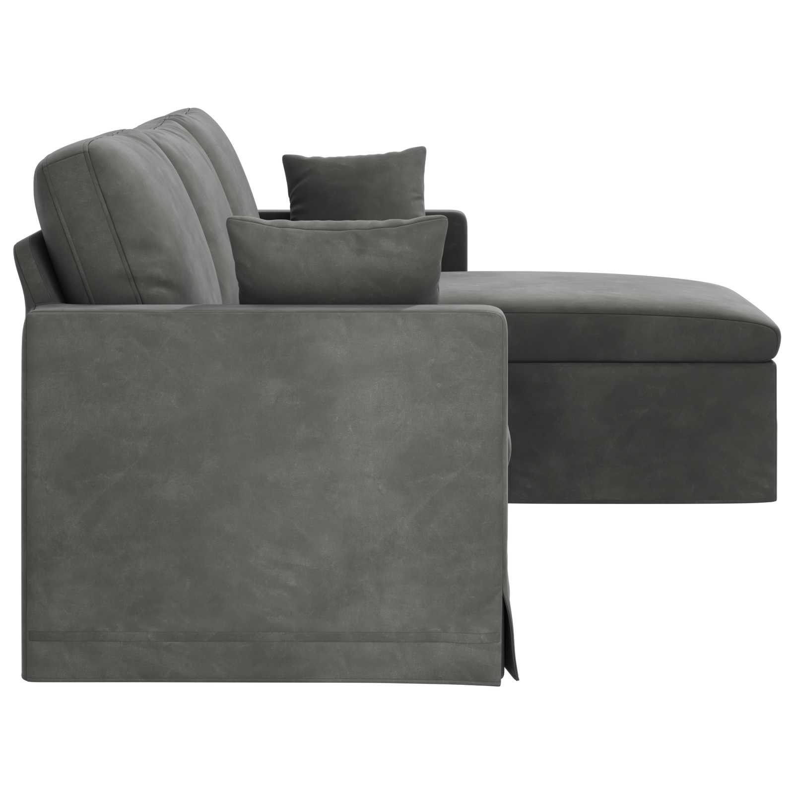 Καναπές Σκούρο Γκρι 228 x 134 x 80 εκ Βελούδο - Pakobazaar