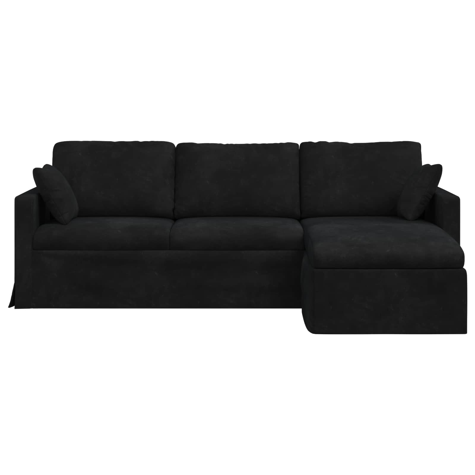 Καναπές Μαύρο 228 x 134 x 80 εκ Βελούδο