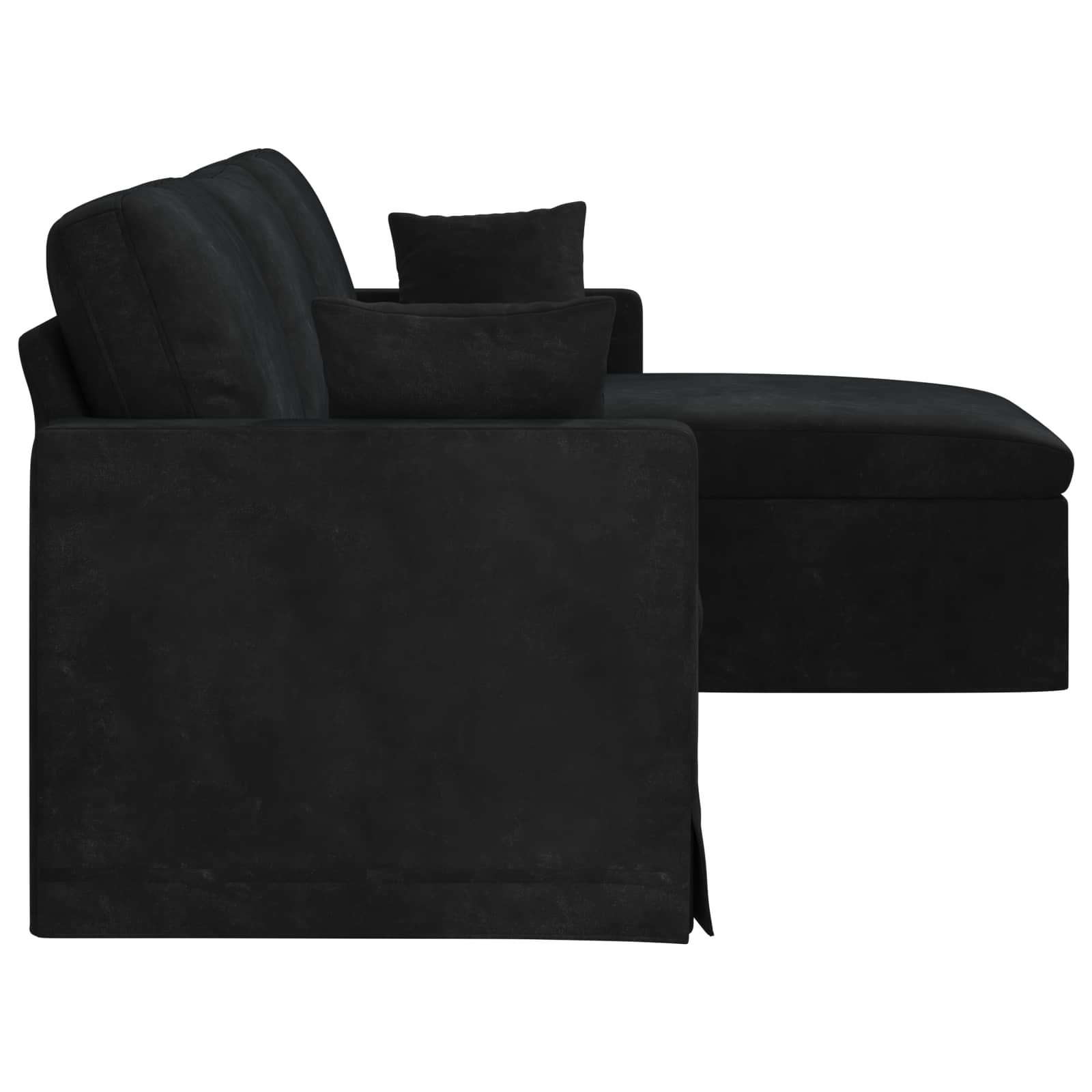 Καναπές Μαύρο 228 x 134 x 80 εκ Βελούδο