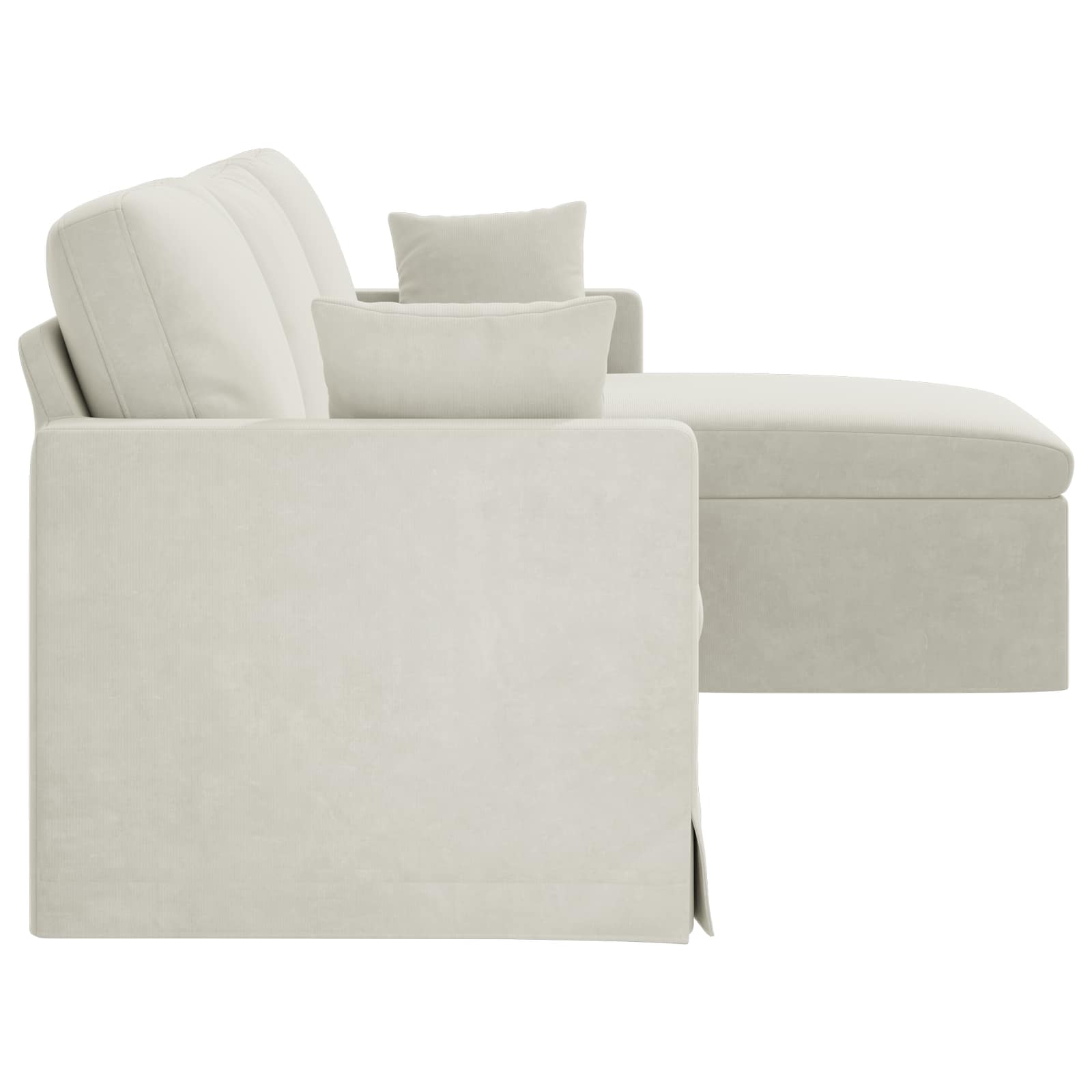 Καναπές Κρεμ 228 x 134 x 80 εκ Βελούδο - Pakobazaar