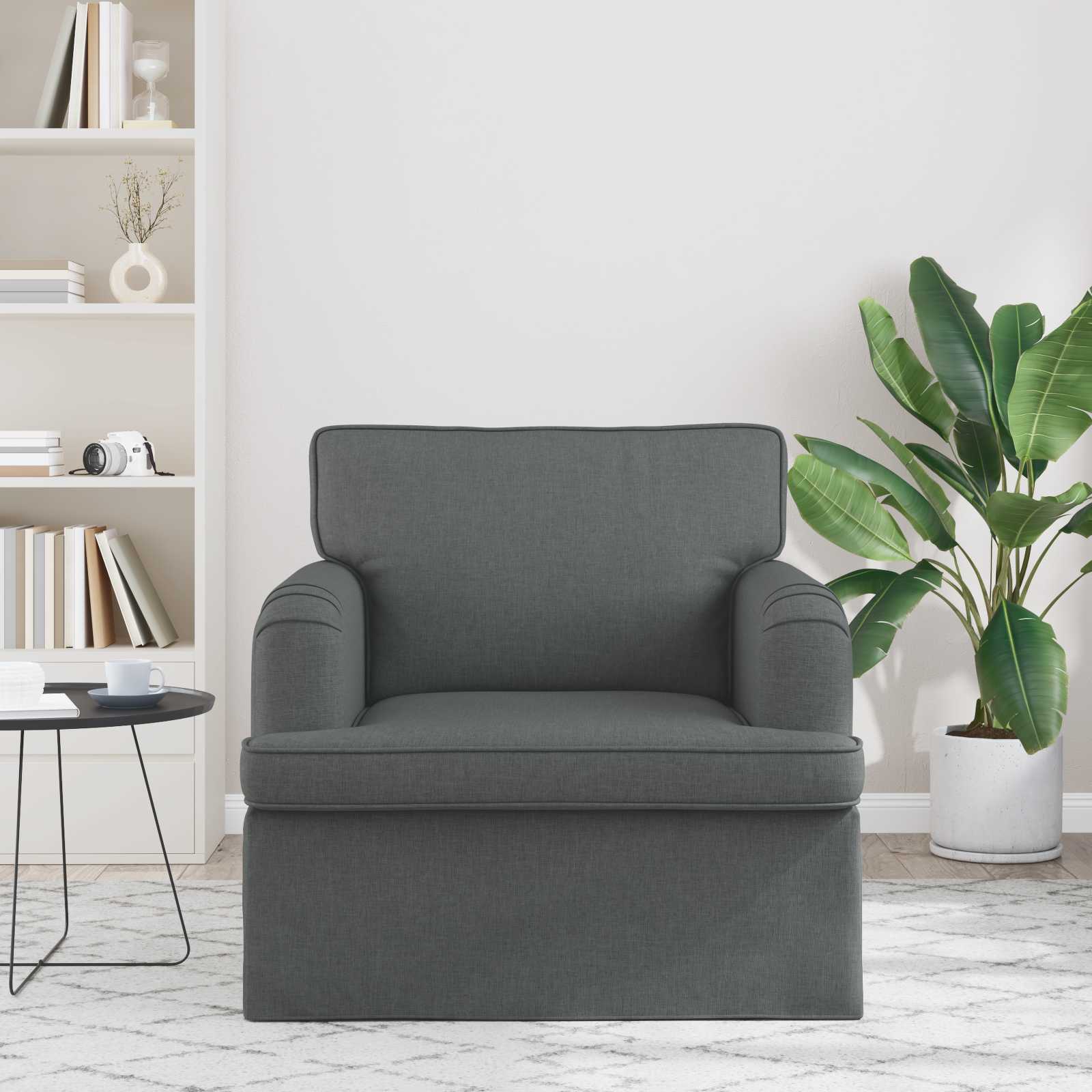 Καναπές Σκούρο Γκρι 84 x 80 x 85 εκ ύφασμα - Pakobazaar