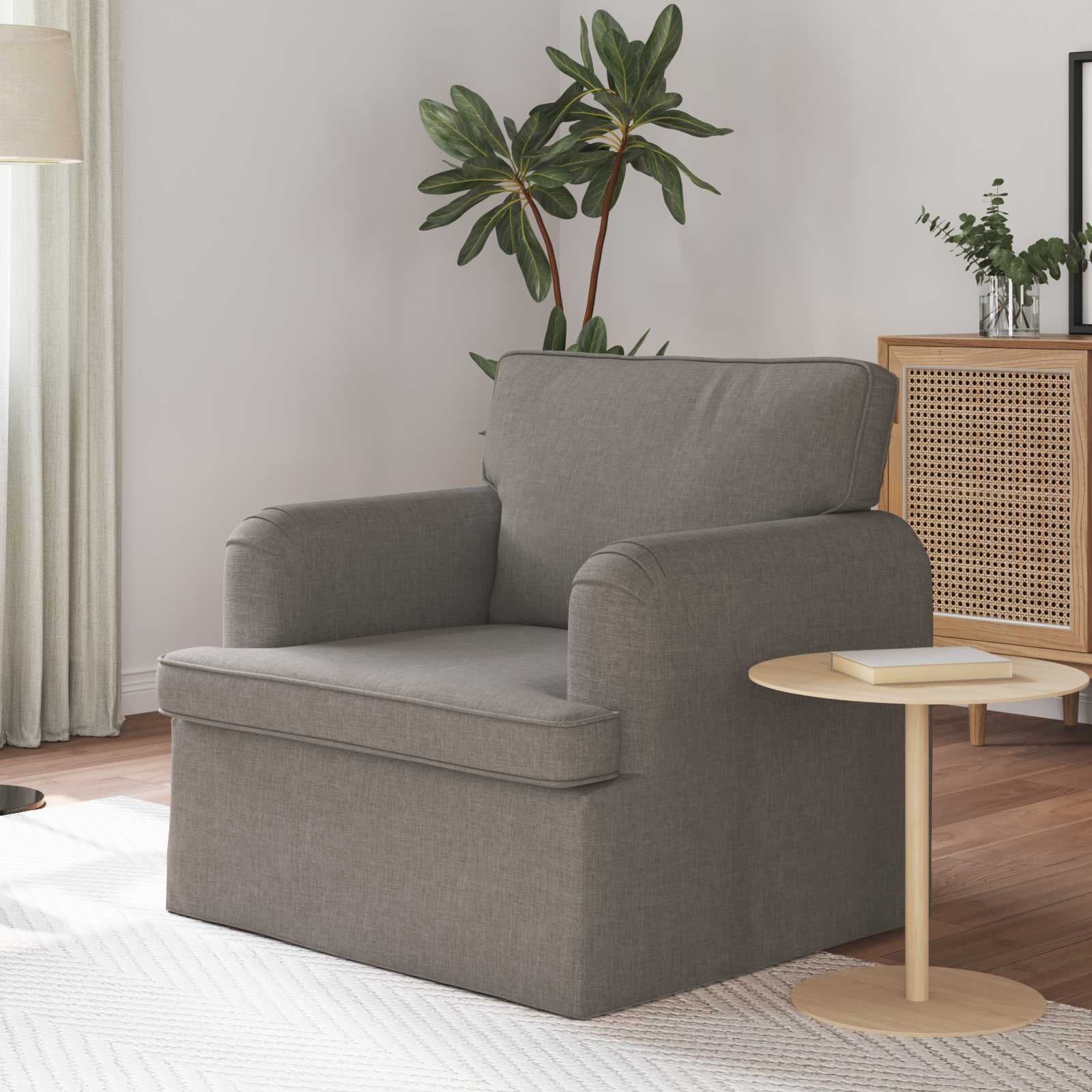 Καναπές Taupe 84 x 80 x 85 εκ ύφασμα - Pakobazaar
