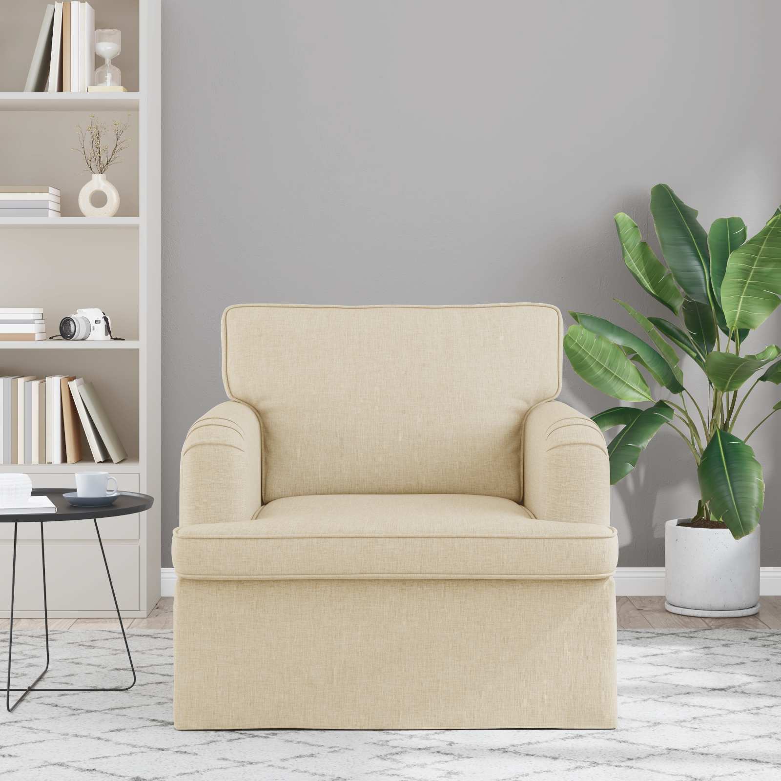 Καναπές Κρεμ 84 x 80 x 85 εκ ύφασμα - Pakobazaar