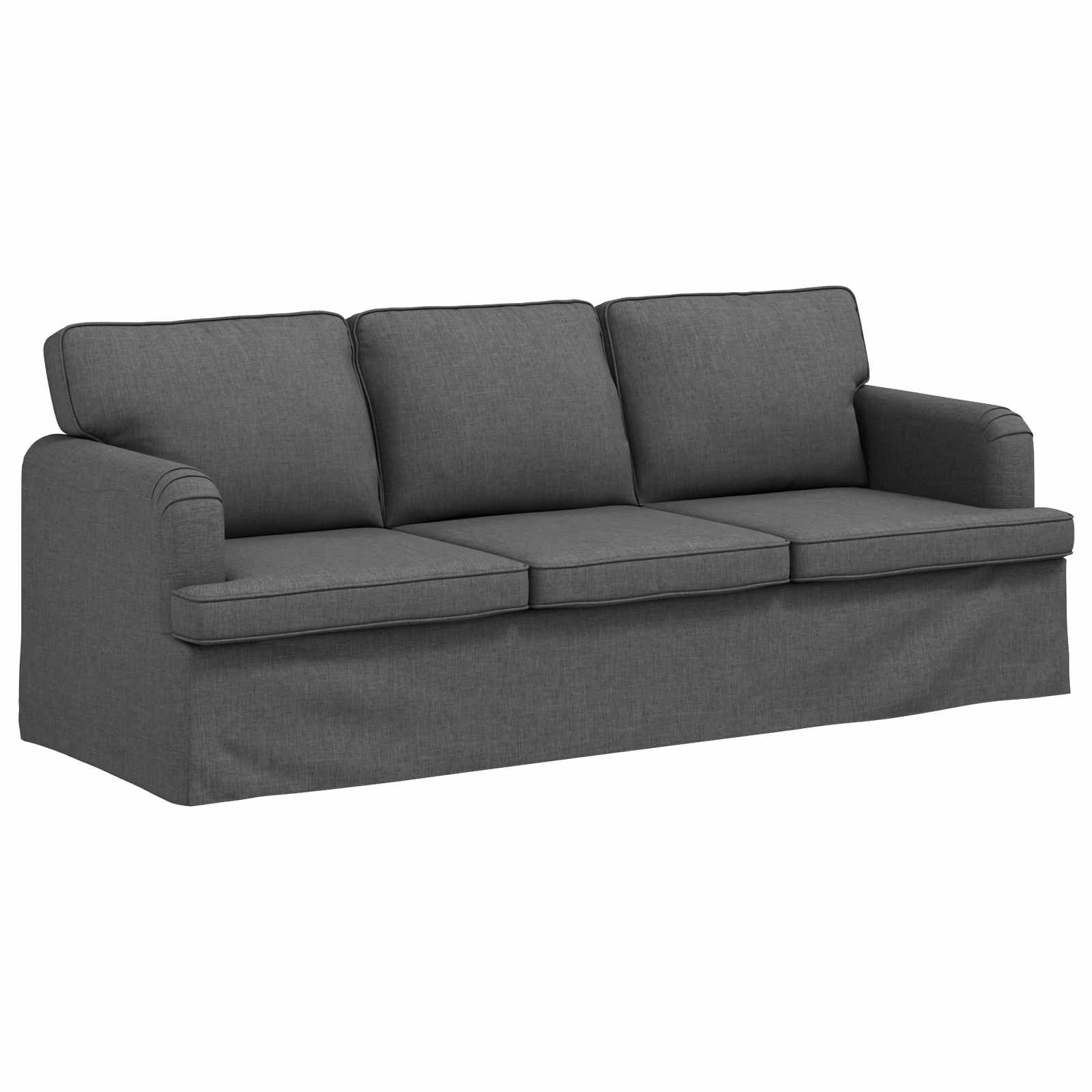 Καναπές Σκούρο Γκρι 201 x 80 x 85 εκ ύφασμα - Pakobazaar