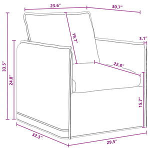 Καναπές Σκούρο Γκρι 195 x 82 x 85 εκ ύφασμα - Pakobazaar