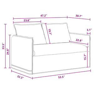 Καναπές Σκούρο Γκρι 136 x 82 x 85 εκ ύφασμα - Pakobazaar