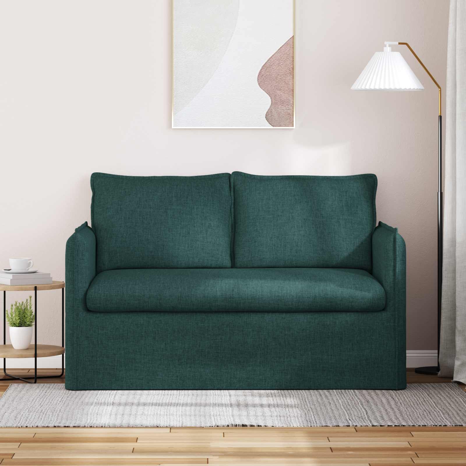 Καναπές Σκούρο Πράσινο 136 x 82 x 85 εκ ύφασμα - Pakobazaar