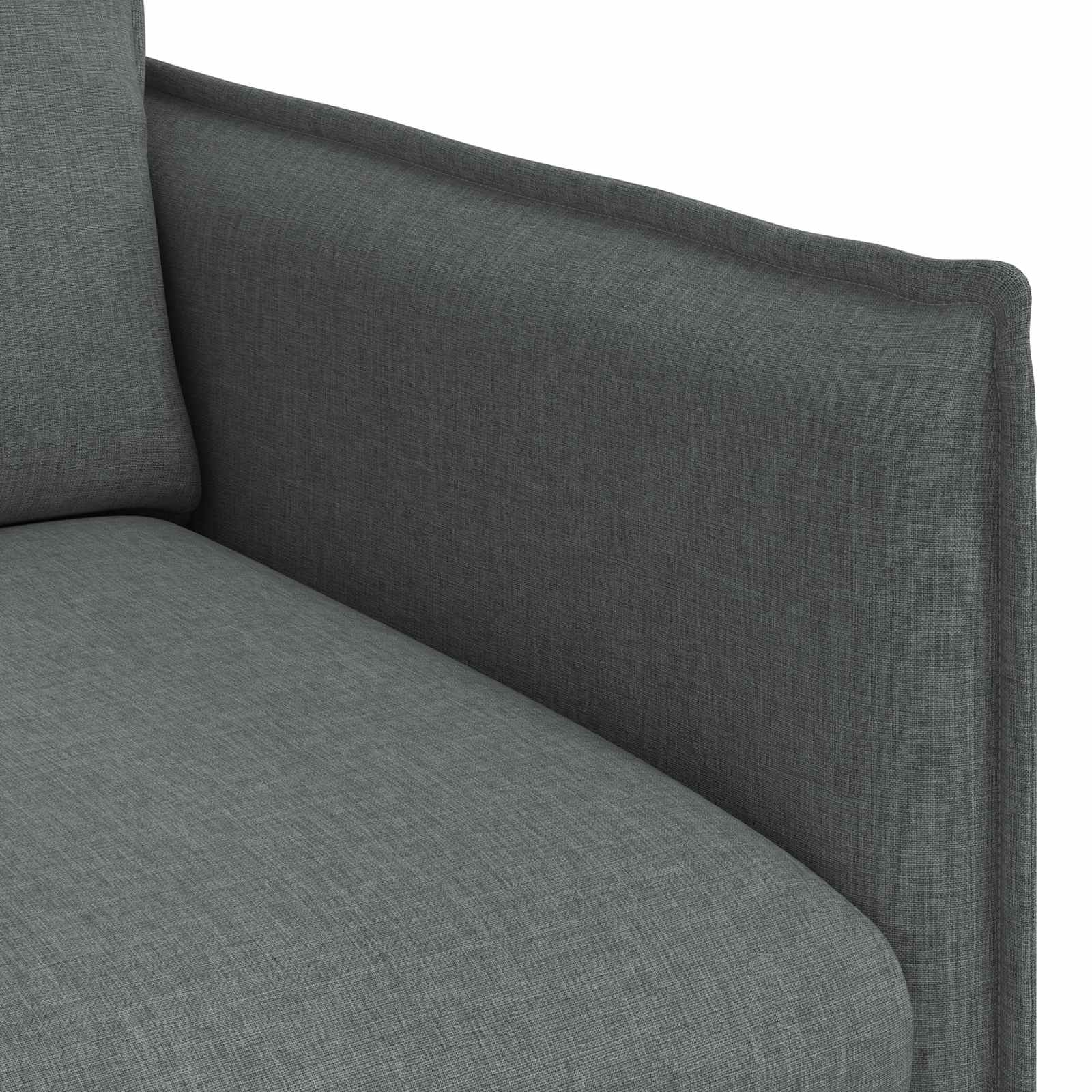 Καναπές Σκούρο Γκρι 156 x 82 x 85 εκ ύφασμα - Pakobazaar
