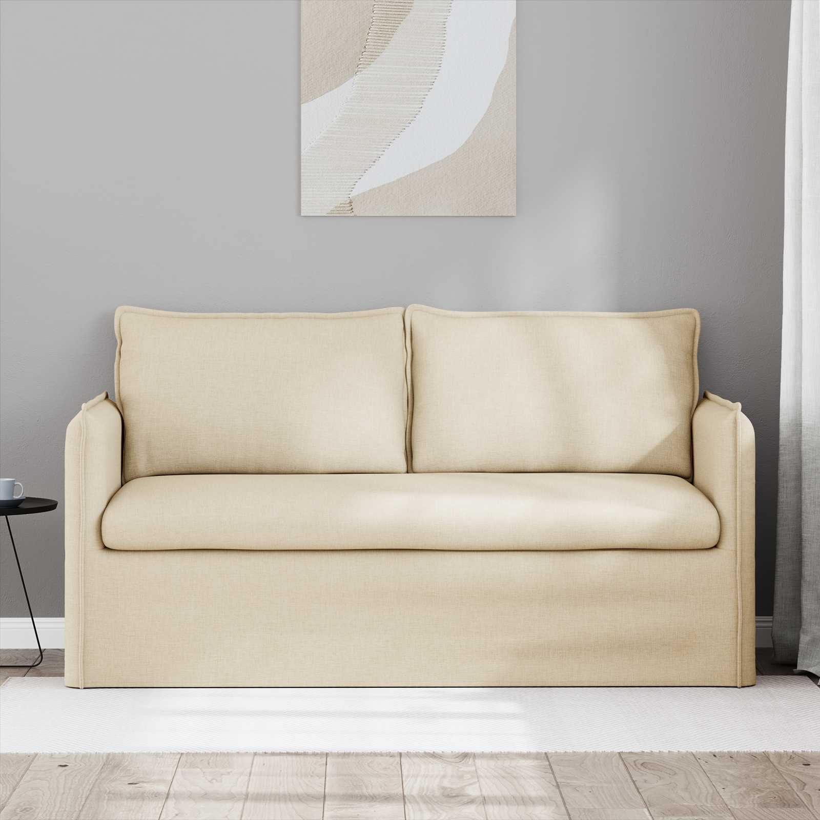 Καναπές Κρεμ 156 x 82 x 85 εκ ύφασμα - Pakobazaar