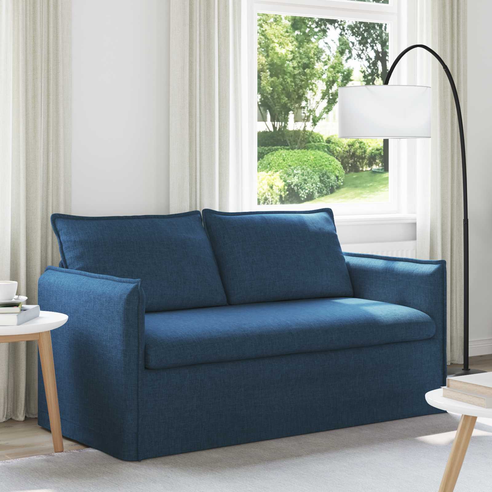 Καναπές Μπλε 156 x 82 x 85 εκ ύφασμα - Pakobazaar